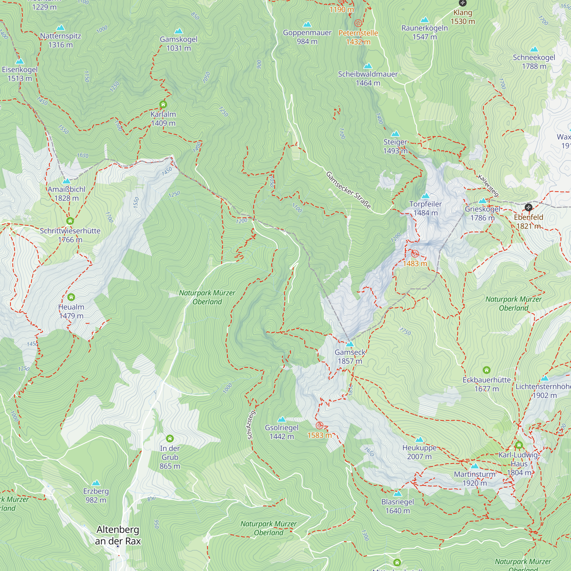 Gamseckerhütte map