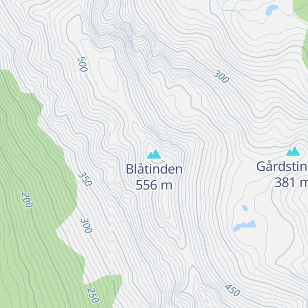 Map of Blåtinden