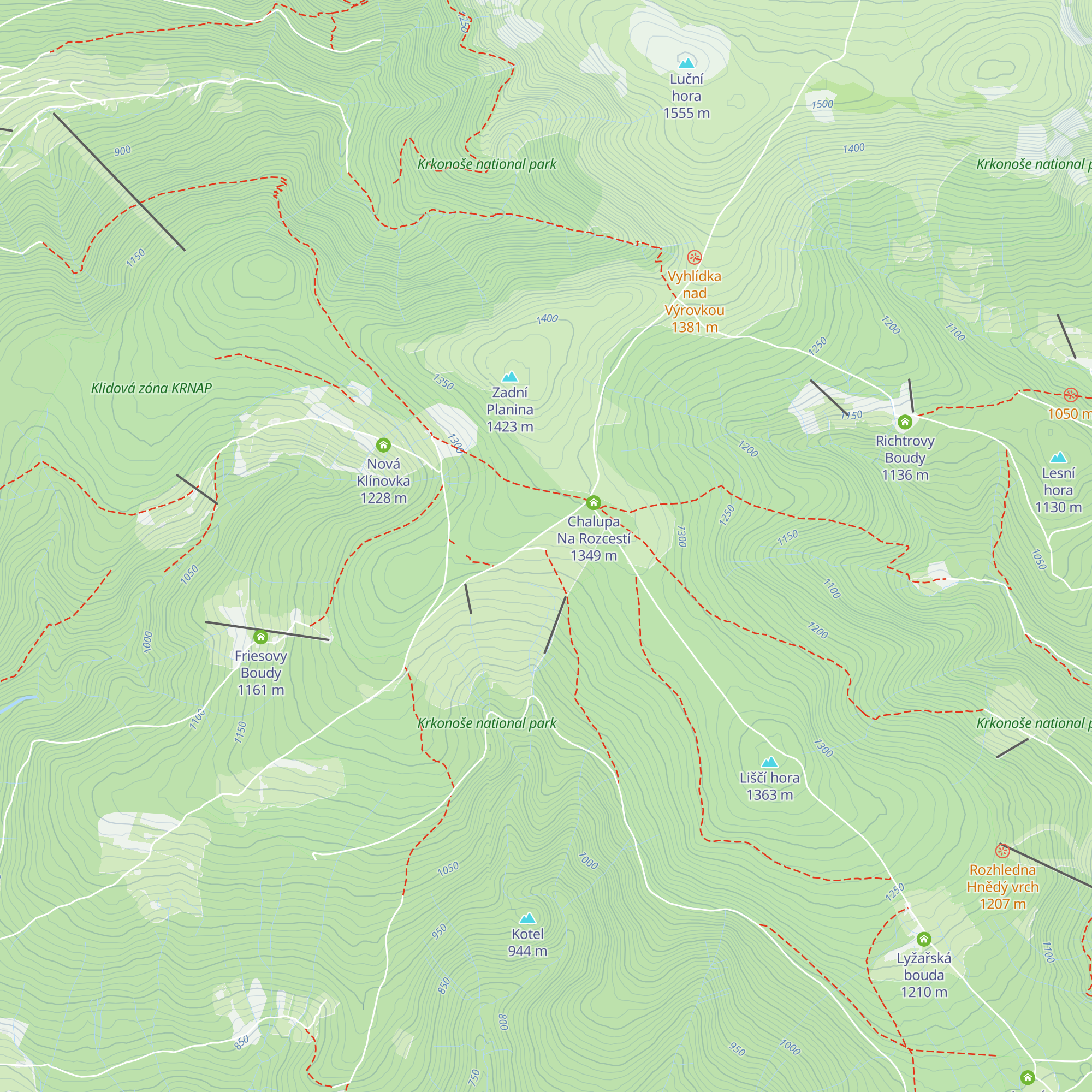 Dvorská bouda map