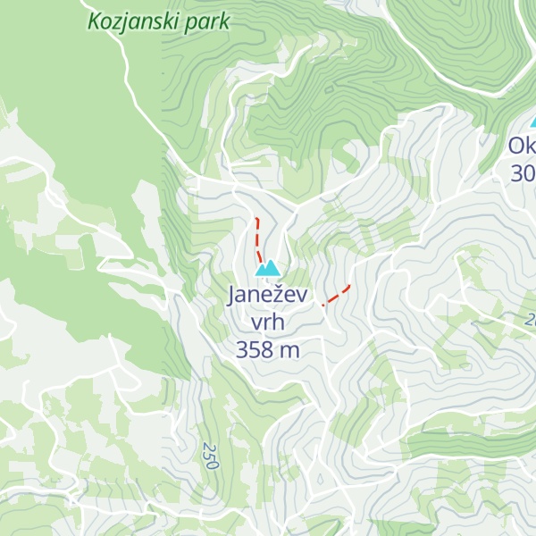 Map of Janežev vrh
