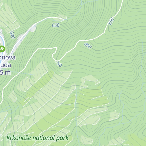Map of Príslova bouda