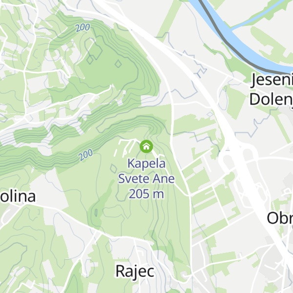 Map of Kapela Svete Ane