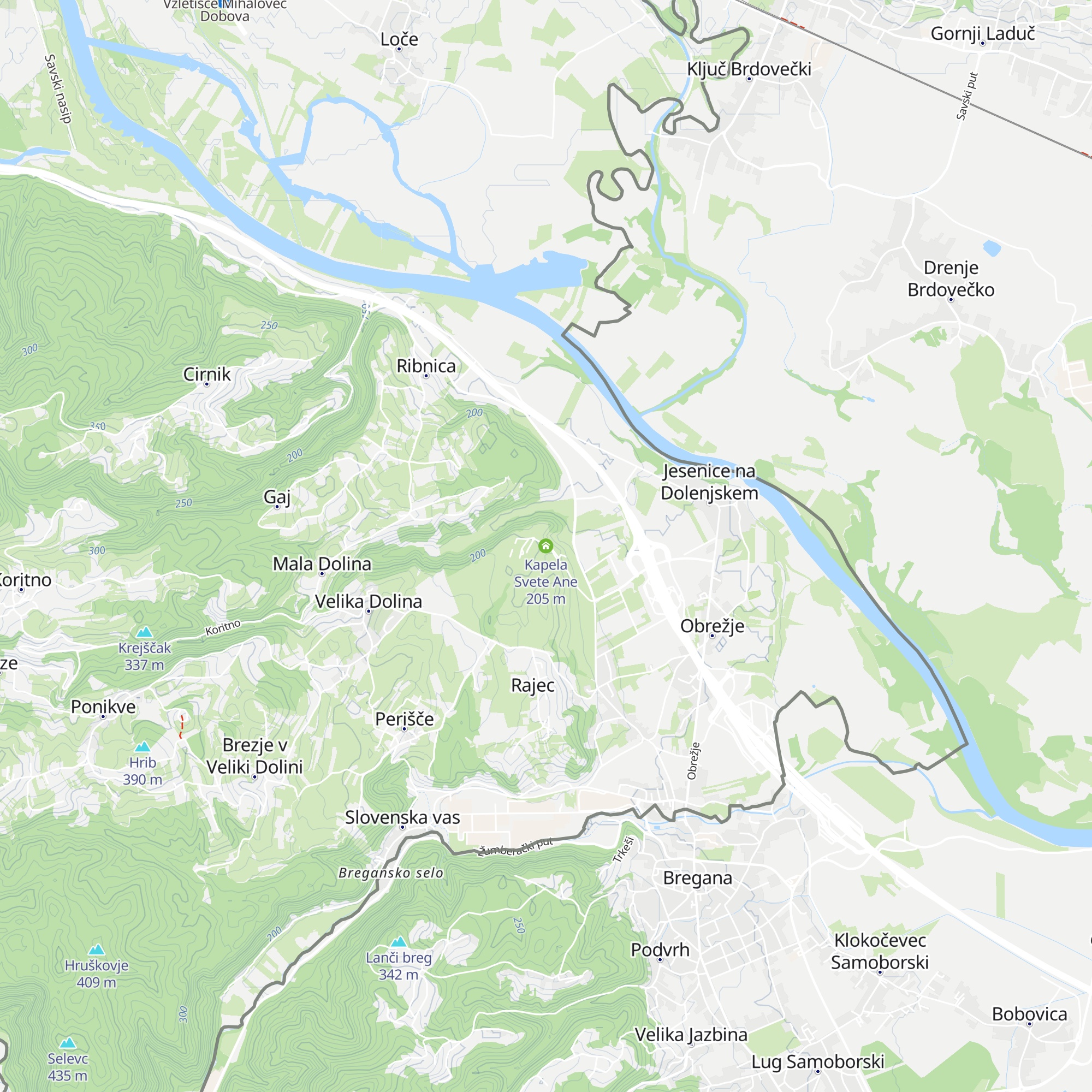 Kapela Svete Ane map