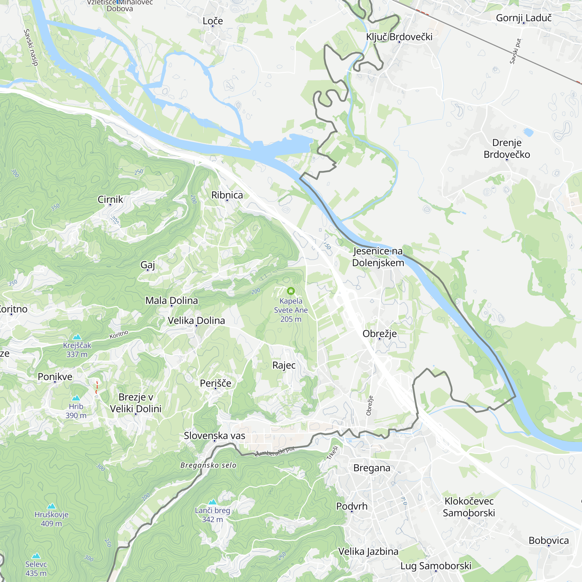 Kapela Svete Ane map