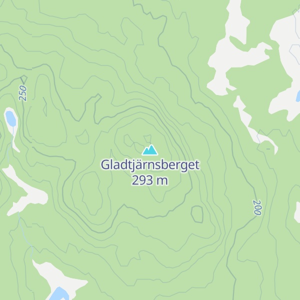 Map of Gladtjärnsberget