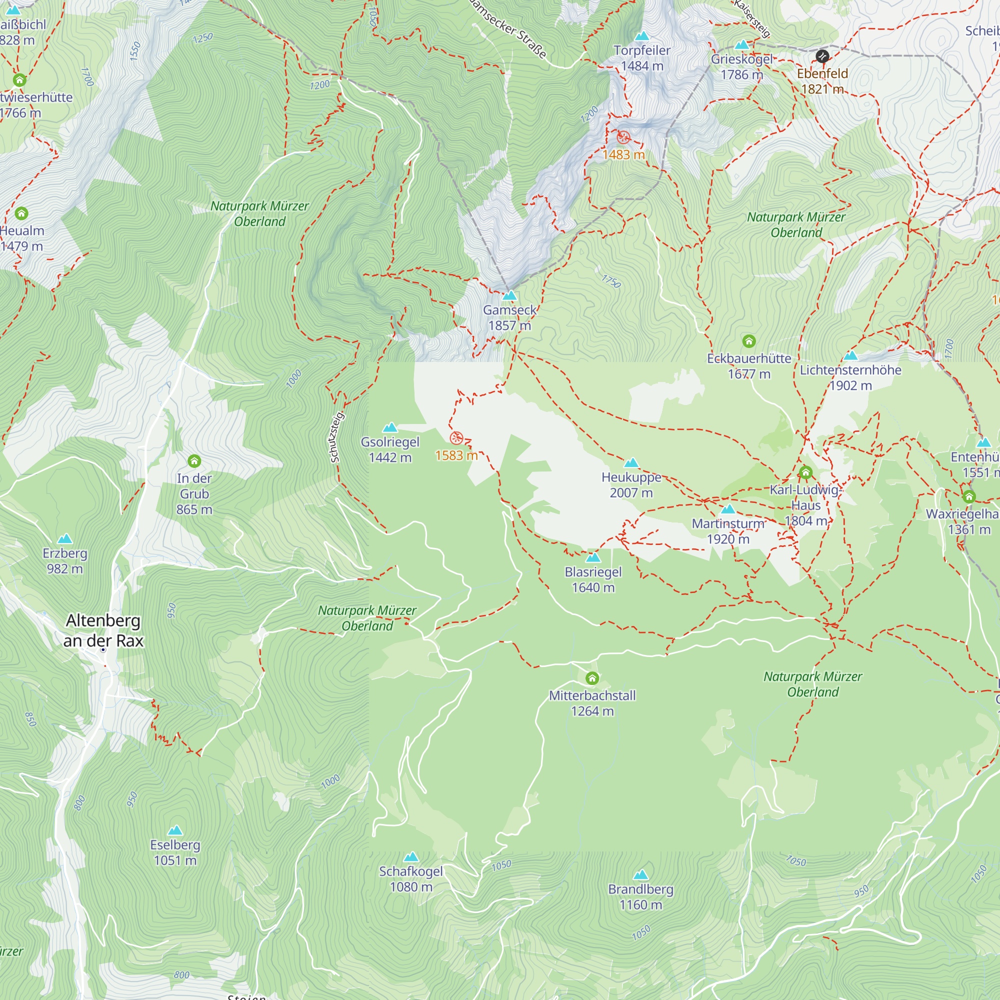 Karrer Alm map