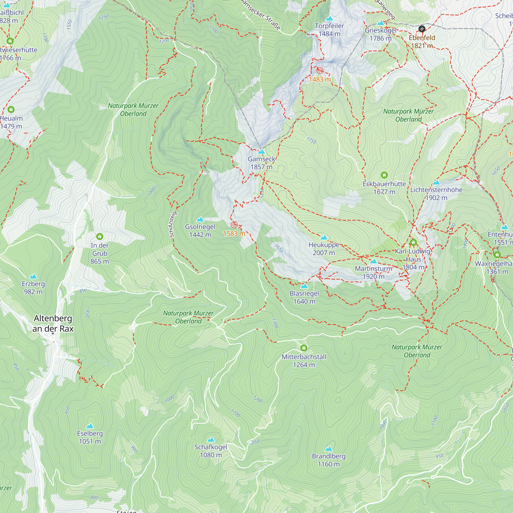 Karrer Alm map