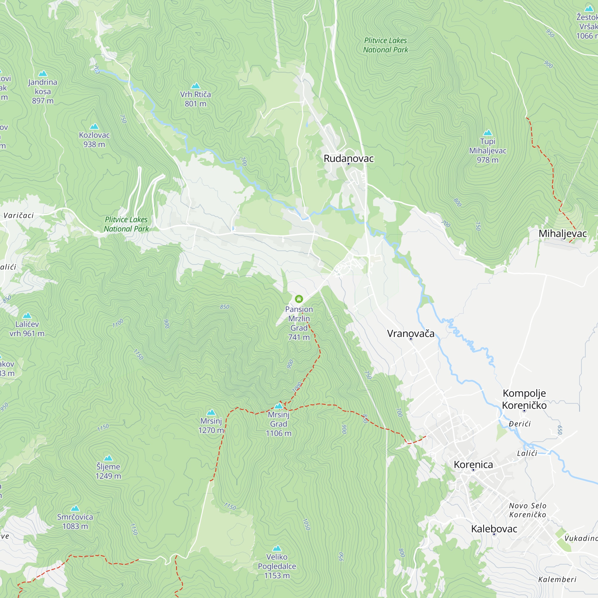 Pansion Mrzlin Grad map