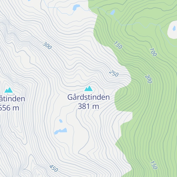 Map of Gårdstinden