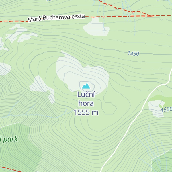 Map of Luční hora