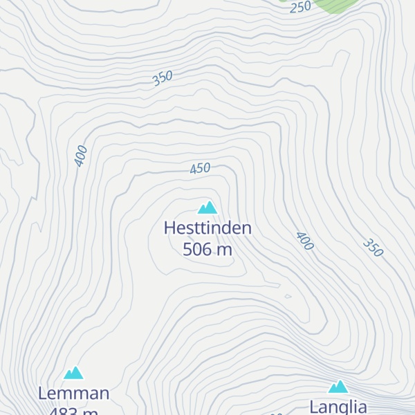 Map of Hesttinden