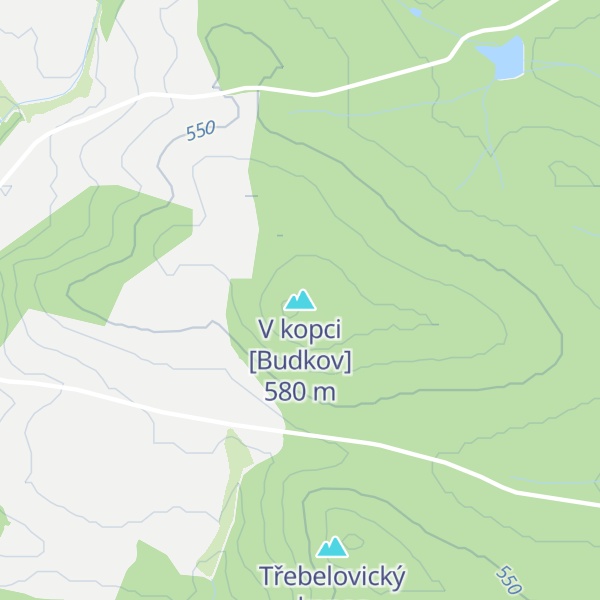 Map of V kopci [Budkov]