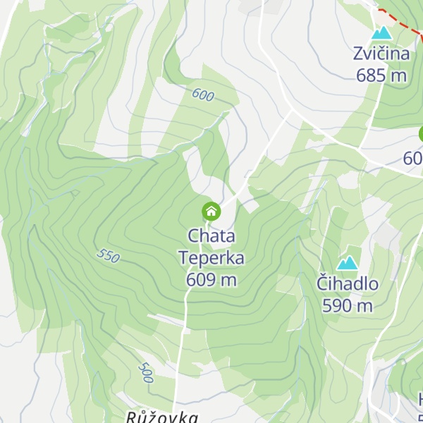 Map of Chata Teperka