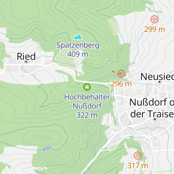 Map of Hochbehälter Nußdorf