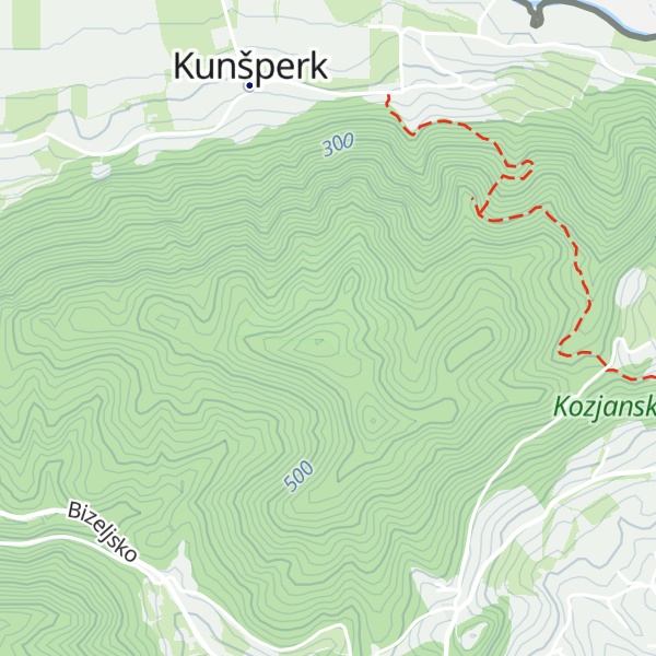 Map of Kunšperška gora