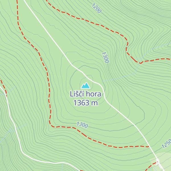 Map of Liščí hora