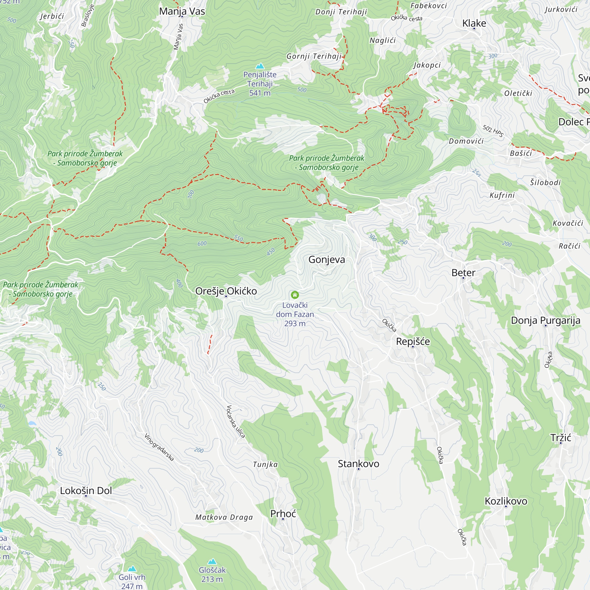 Lovački dom Fazan map