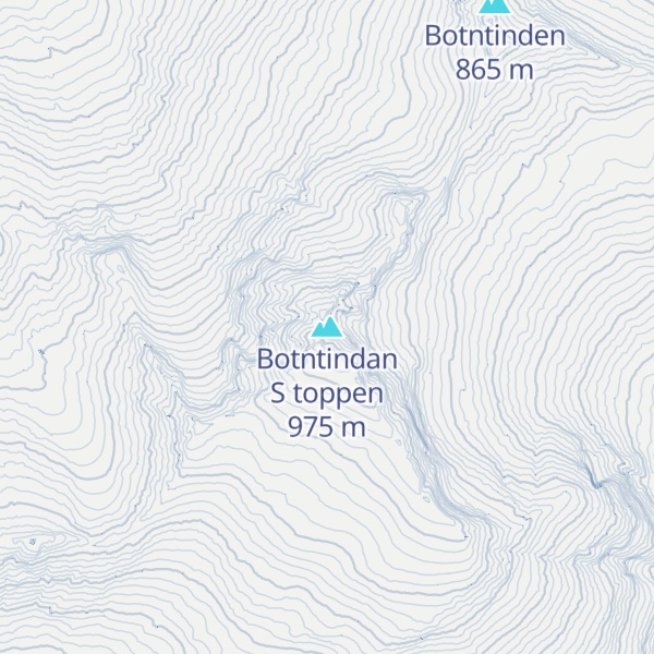 Map of Botntindan S toppen