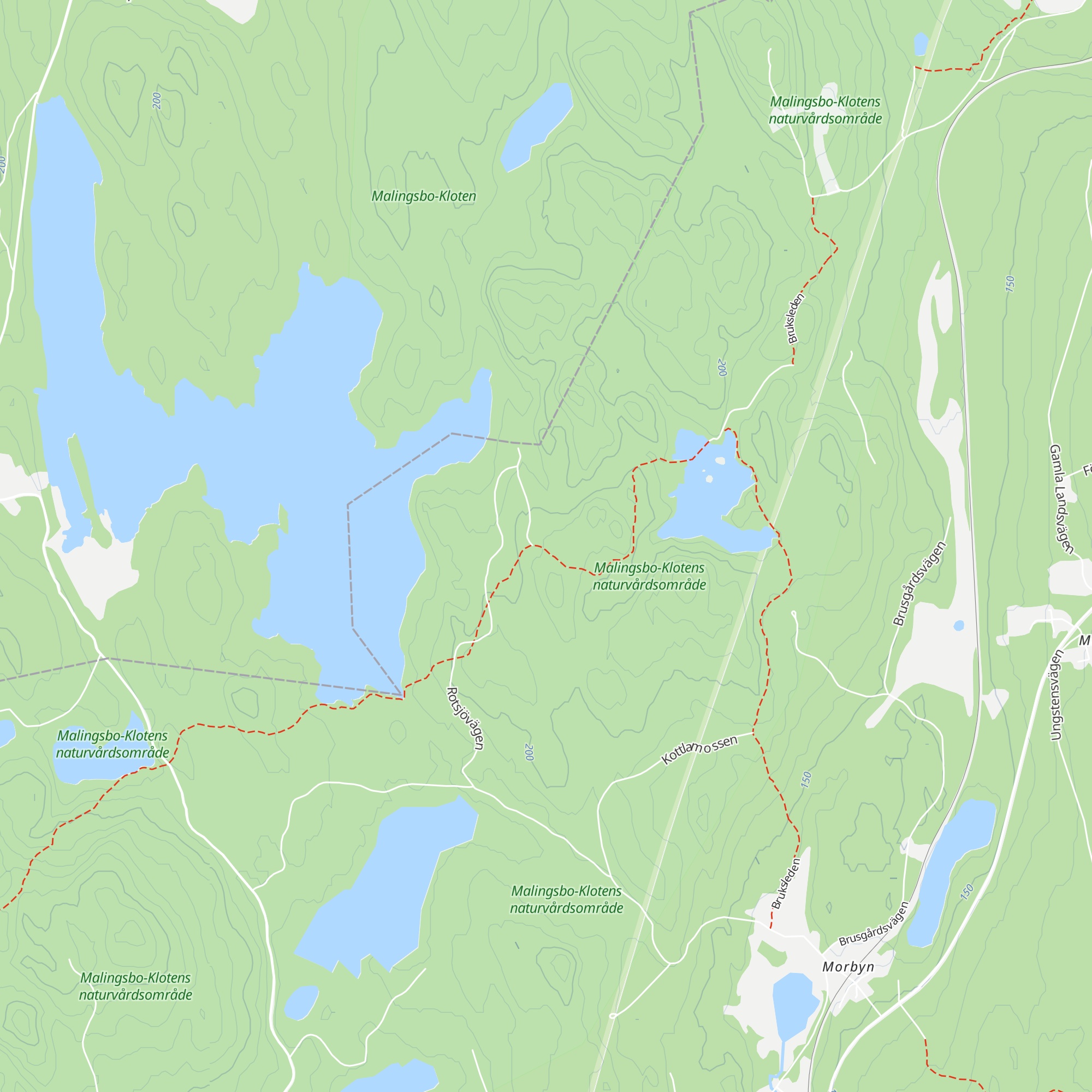 Lindbostugan map