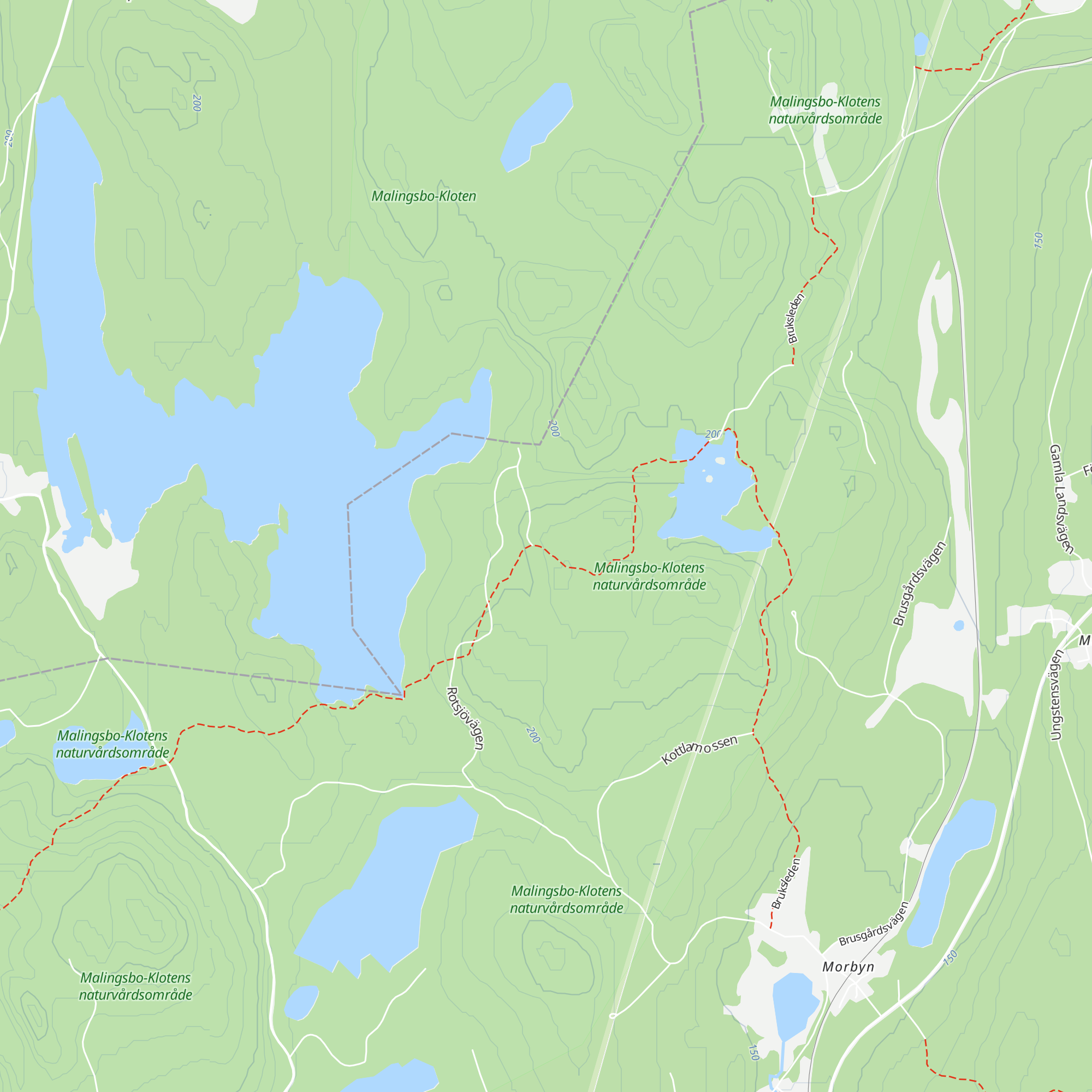 Lindbostugan map