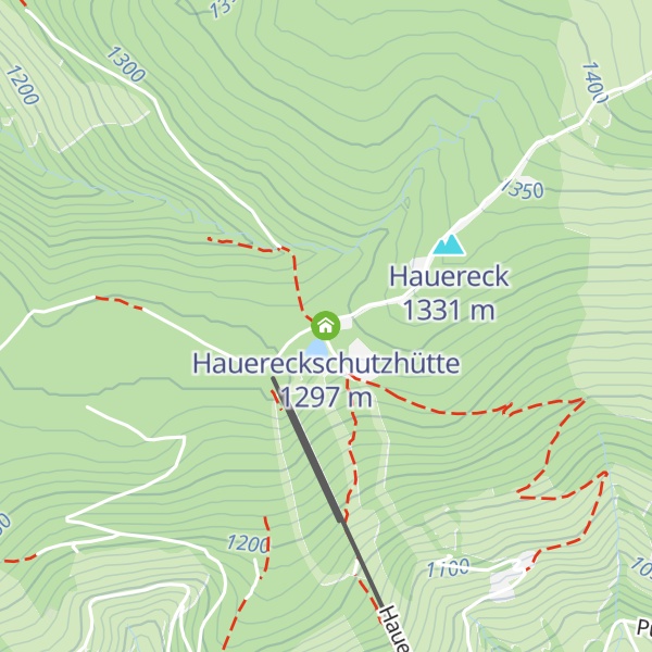 Map of Hauereckschutzhütte