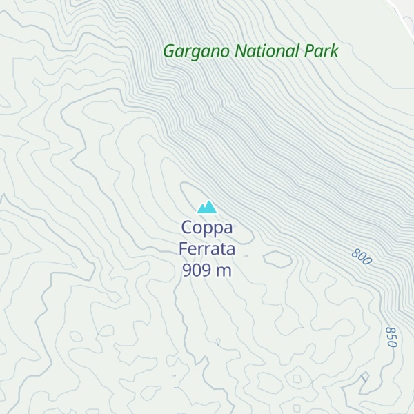 Map of Coppa Ferrata