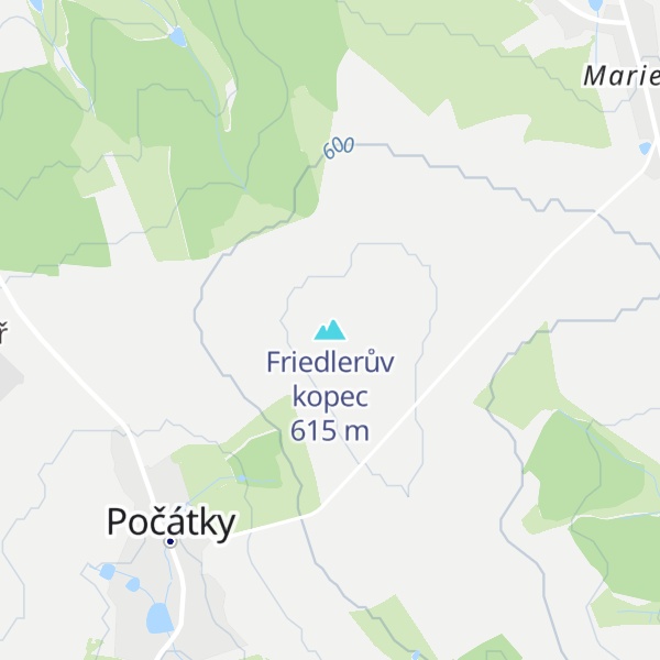 Map of Friedlerův kopec