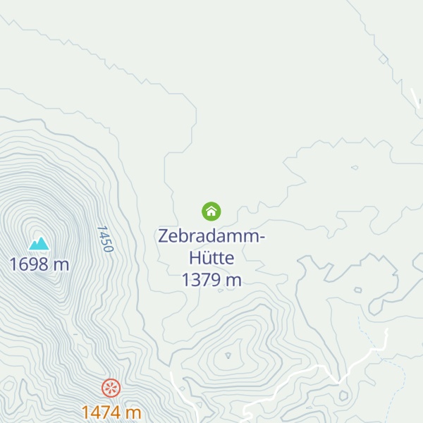Map of Zebradamm-Hütte