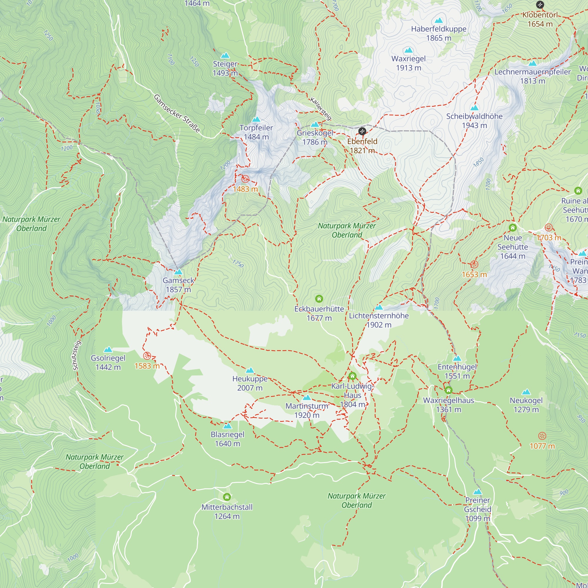 Ebnerhütte map