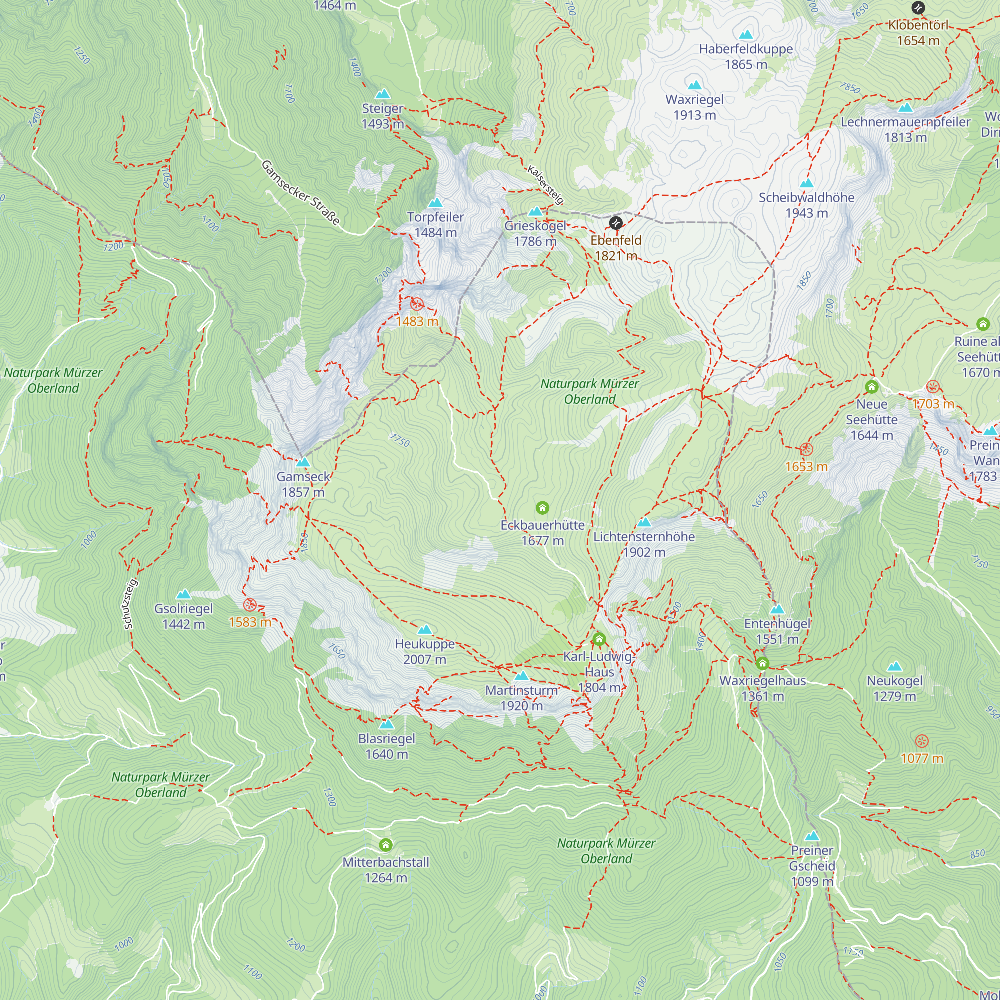 Ebnerhütte map