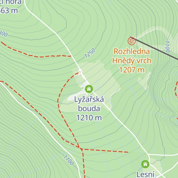 Map of Lyžařská bouda