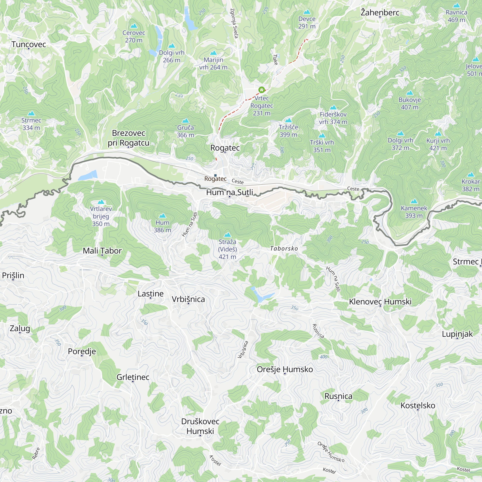 Lovački dom Srndać, Videž map