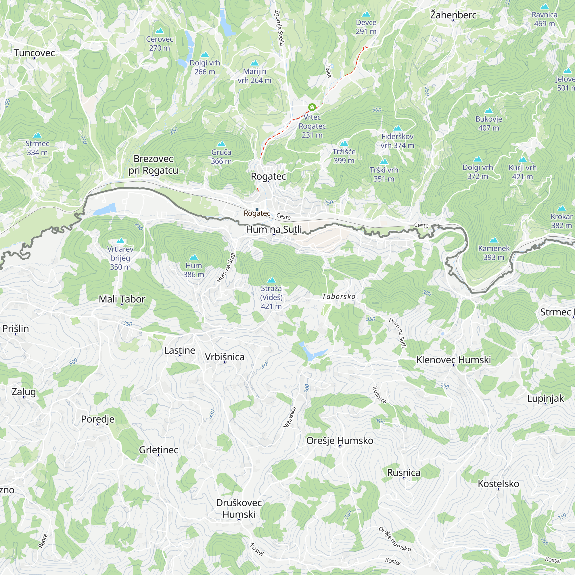Lovački dom Srndać, Videž map