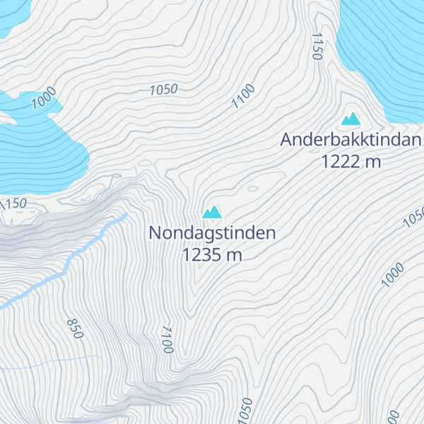 Map of Nondagstinden