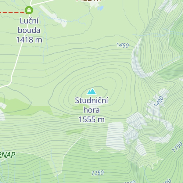 Map of Studniční hora