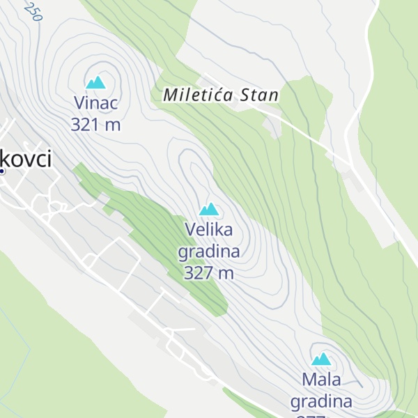 Map of Velika gradina