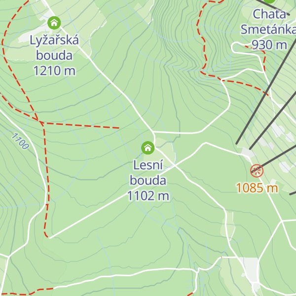 Map of Lesní bouda