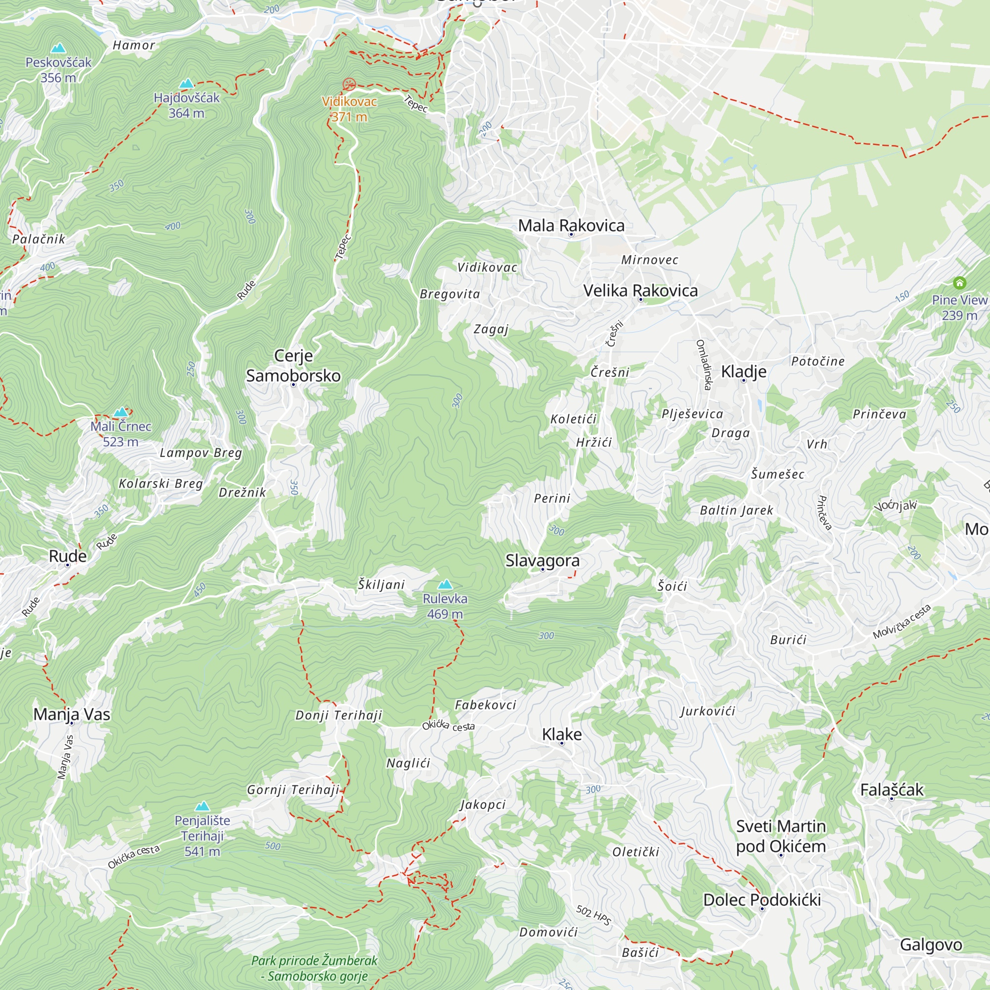 Wixa Samobor map