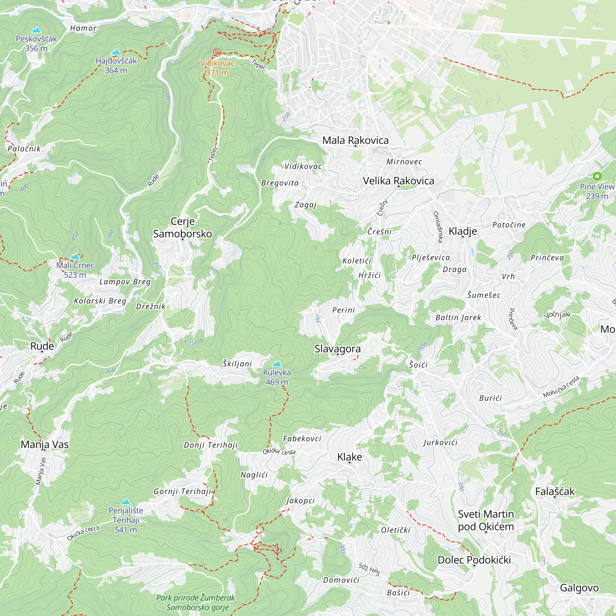 Wixa Samobor map