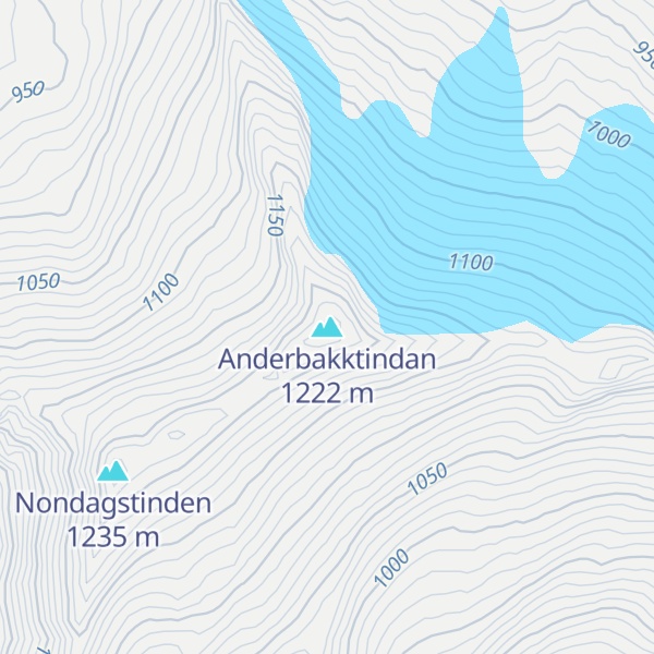 Map of Anderbakktindan