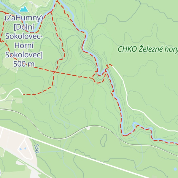 Map of Čertův stolek