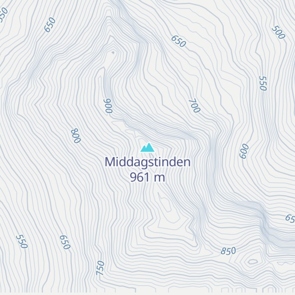 Map of Middagstinden