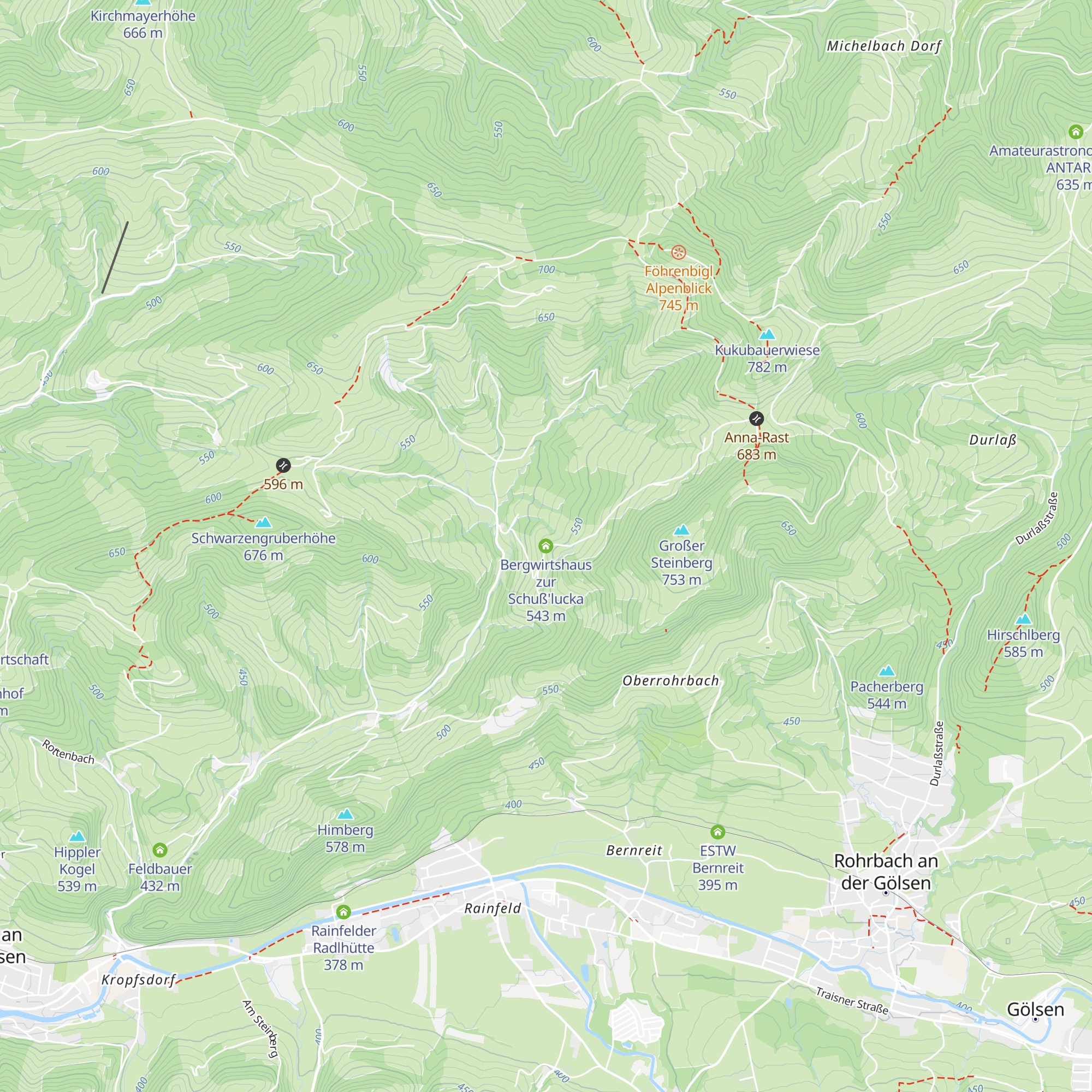 Bergwirtshaus zur Schuß'lucka map