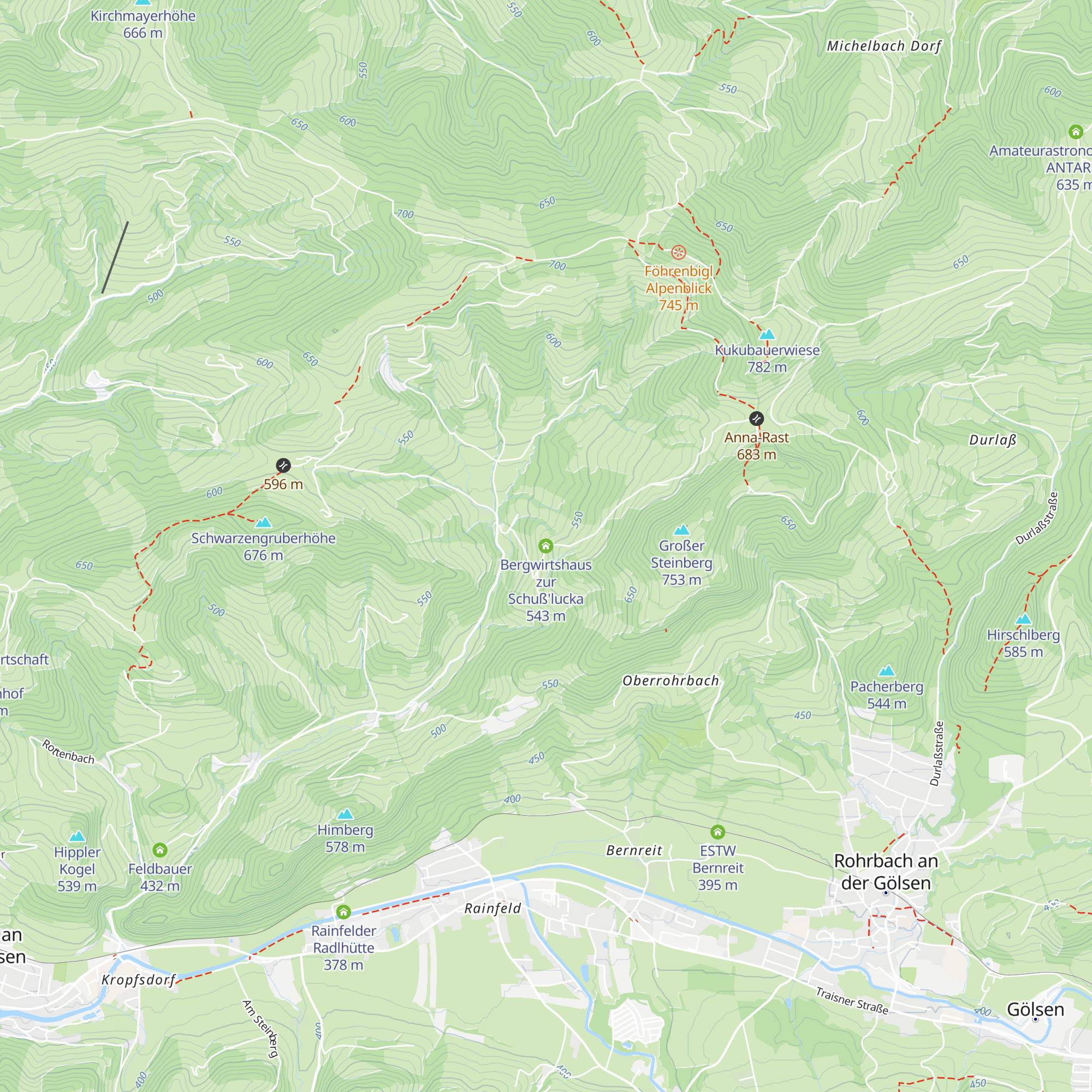 Bergwirtshaus zur Schuß'lucka map