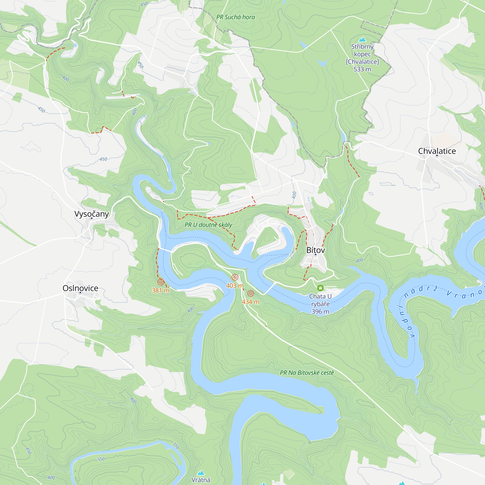 Chata Lucka map