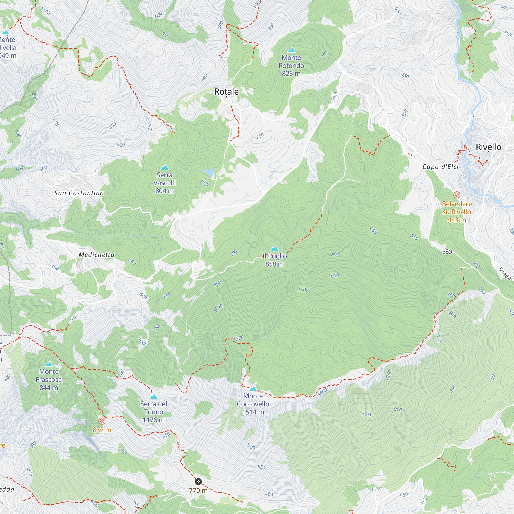 Bivacco Caccavo map