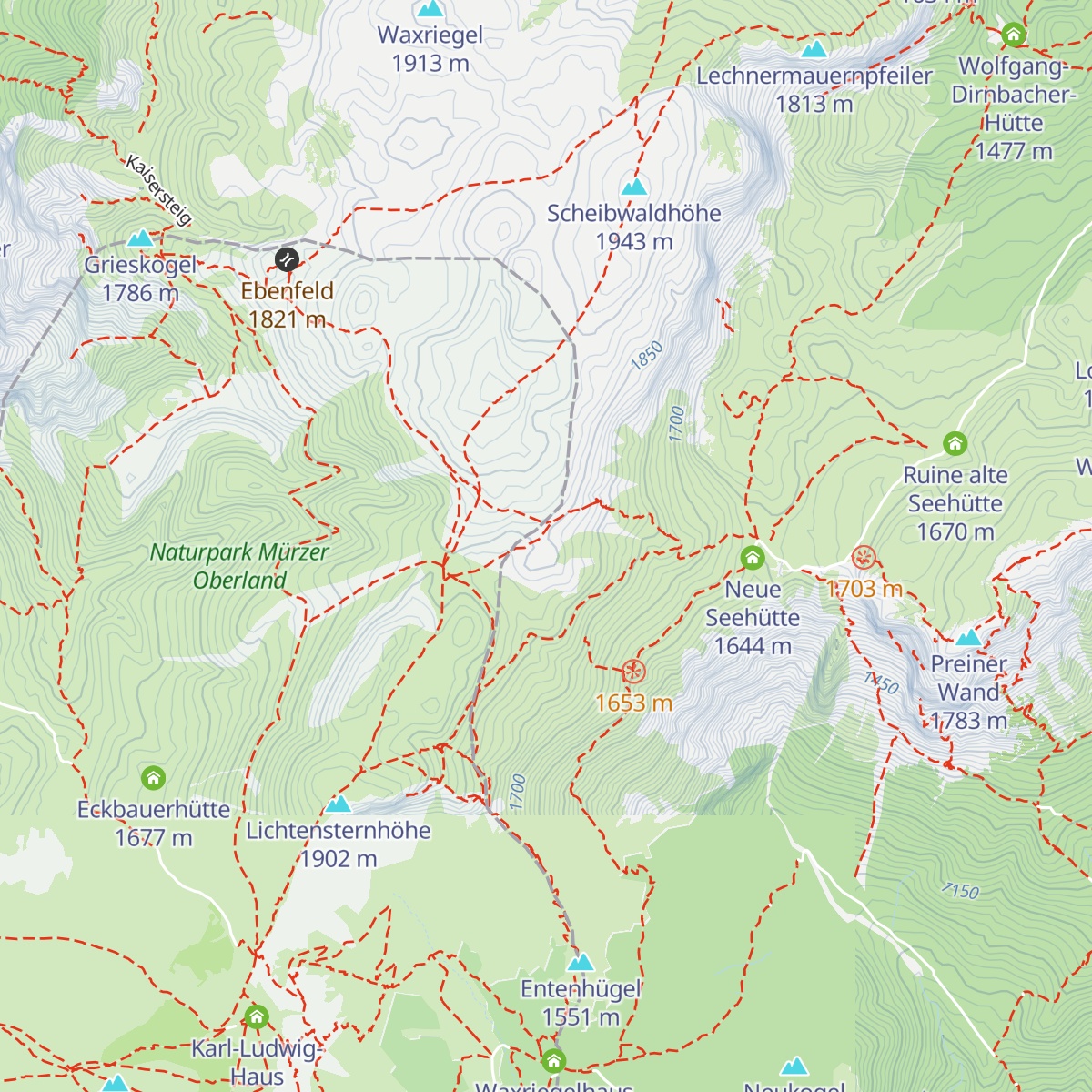 Raxgmoahütte map