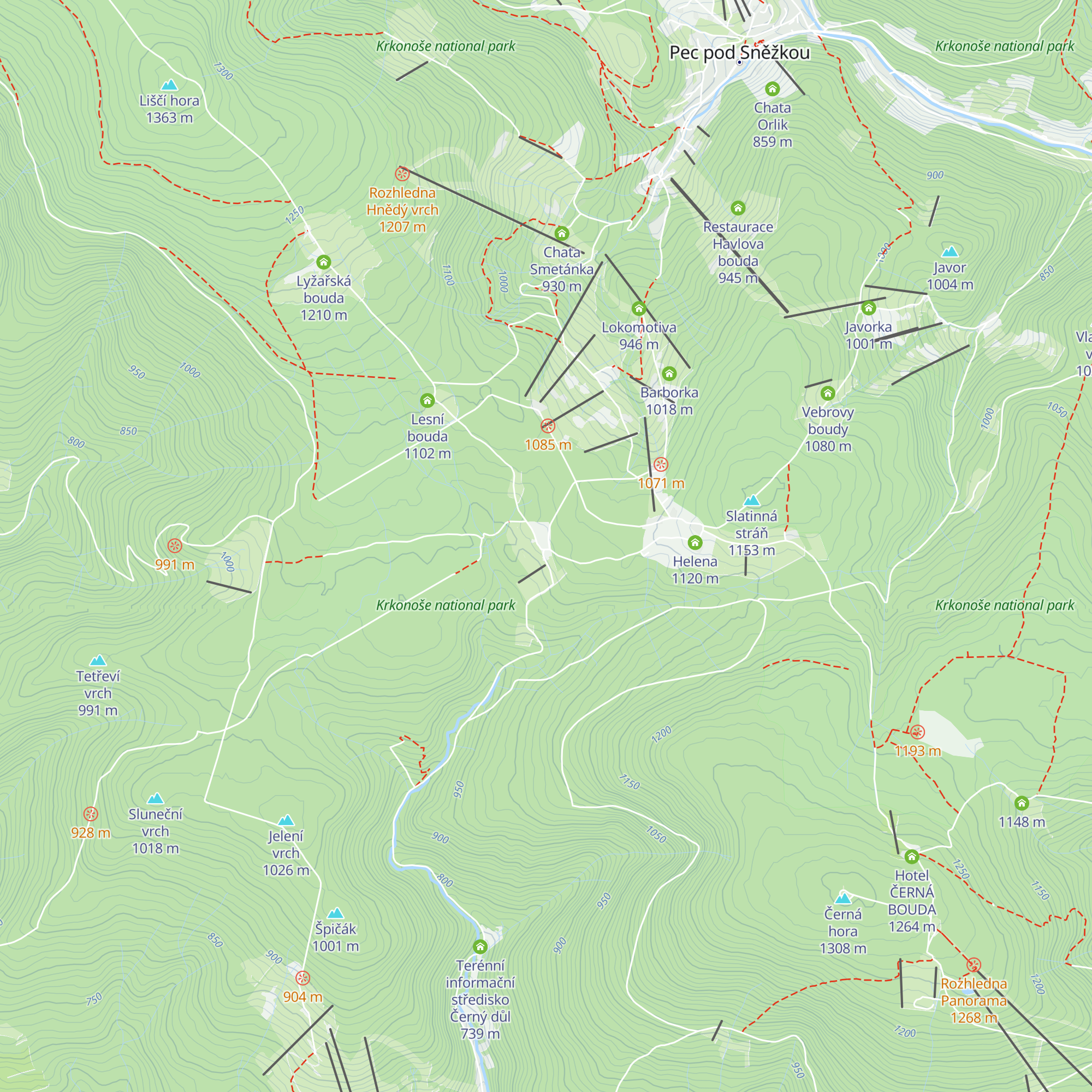 Bouda Mír map