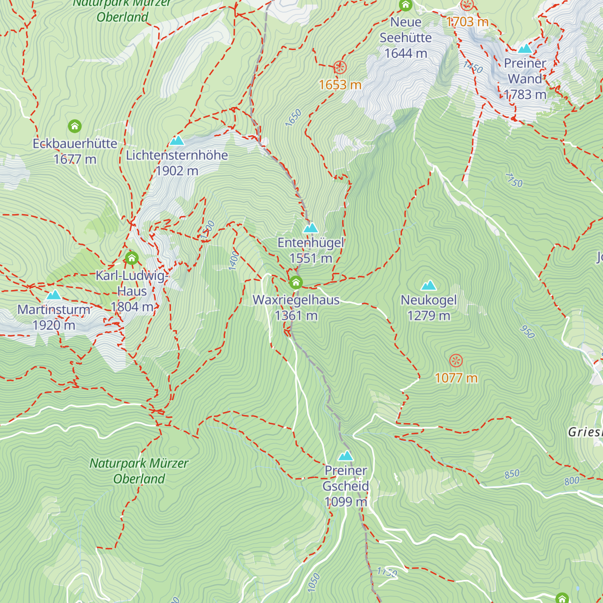 Peilsteinerhütte map