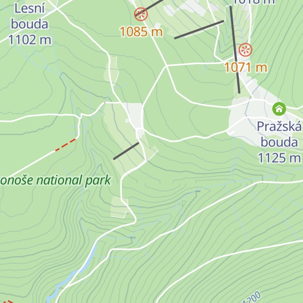 Map of Náchodská bouda